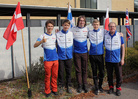 FIN2 oli kolmas, vas. Vesa, Lauri, Sami, Petteri ja Esko. Kuva EJ